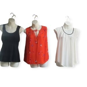 Old Navy The Limited Lauren Conrad Medium Blouse Sleeveless Tank Lot Of 3